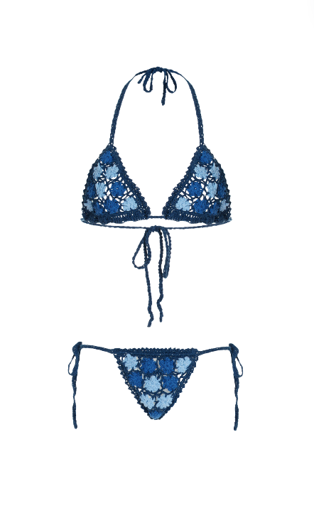 Ciara Miller's Blue Crochet Bikini