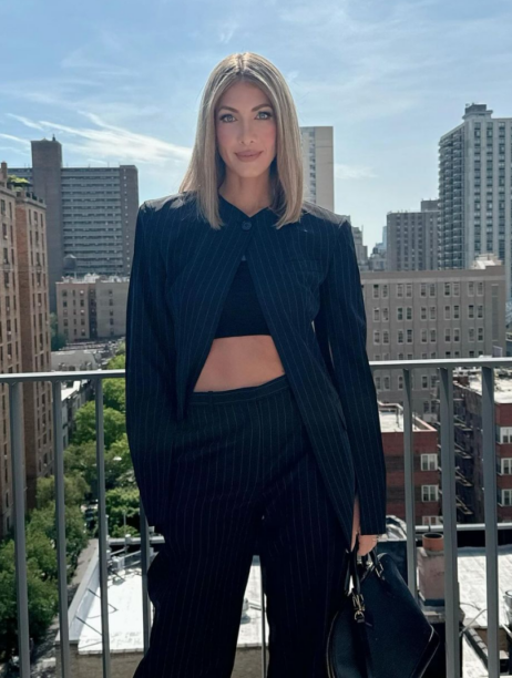 Erin Lichy's Pinstriped Blazer