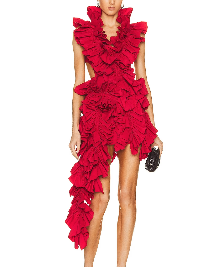 Erin Lichy's Red Ruffle Dress