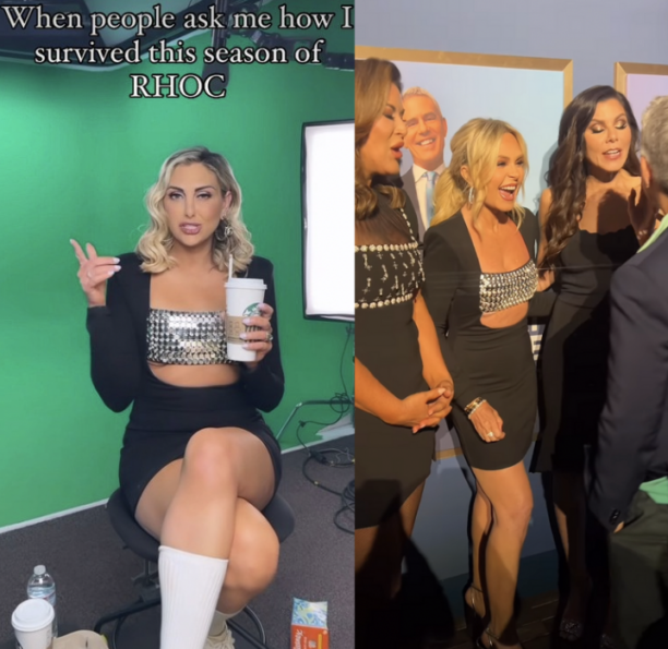 Gina Kirschenheiter and Tamra's Black Cutout Dress with Sequins