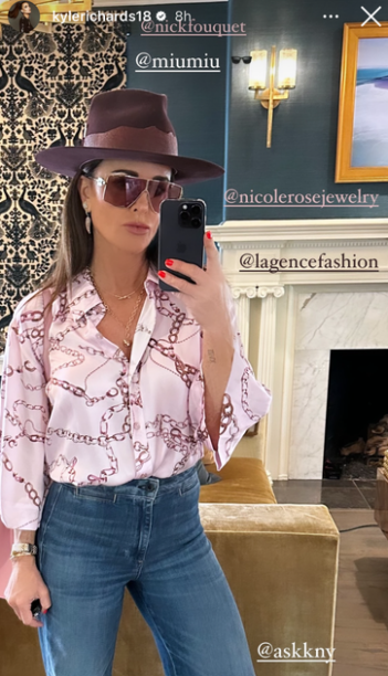 Kyle Richard's Chain Print Blouse