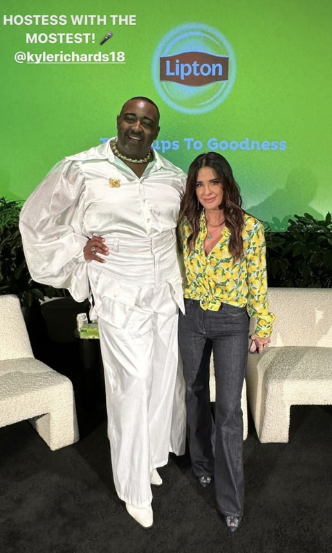 Kyle Richards' Lemon Print Blouse