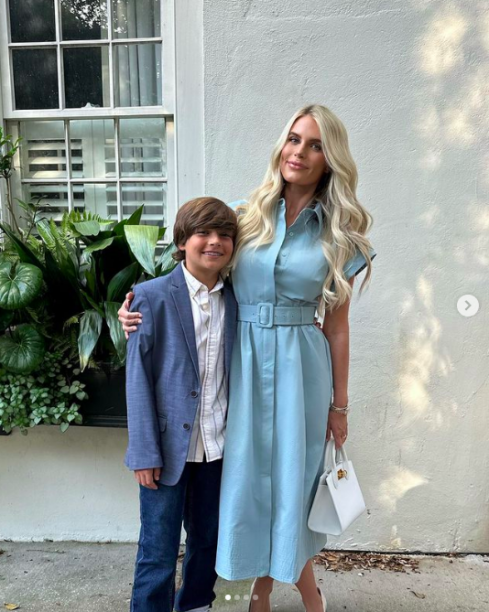 Madison LeCroy's Light Blue Belted Shirt Dress
