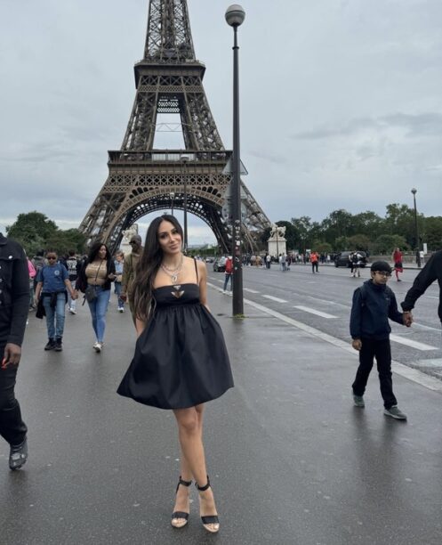 Melissa Gorga's Black Cutout Mini Dress