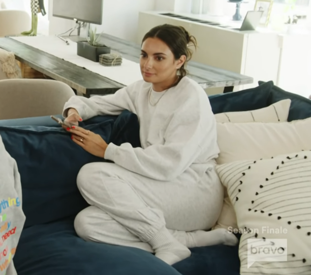 Paige DeSorbo's Grey Cropped Sweatshirt and Pants