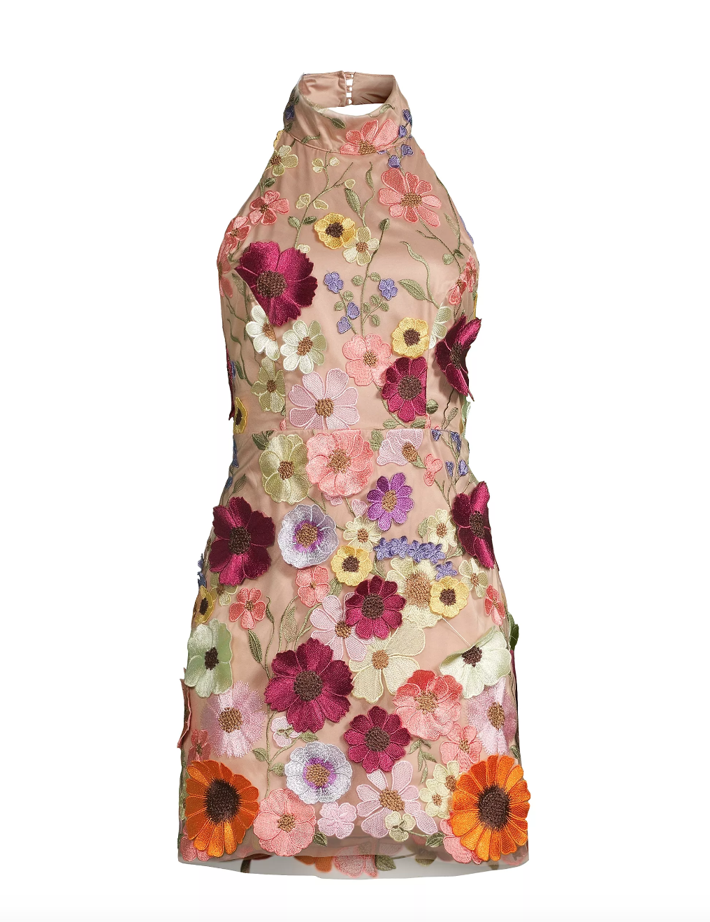 Teresa Giudice's Floral Applique Halterneck Dress