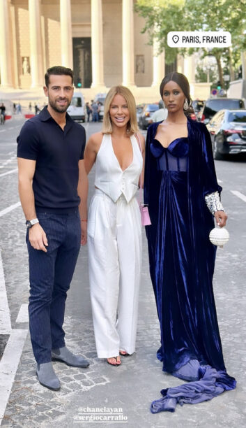 Caroline Stanbury's White Vest Pant Suit