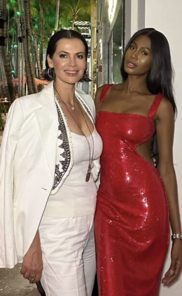 Kiki Barth's Red Sequin Cutout Dress
