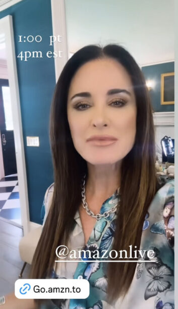 Kyle Richards Blue Butterly Blouse