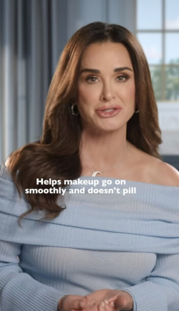 Kyle Richards' Blue Off The Shoulder Dress