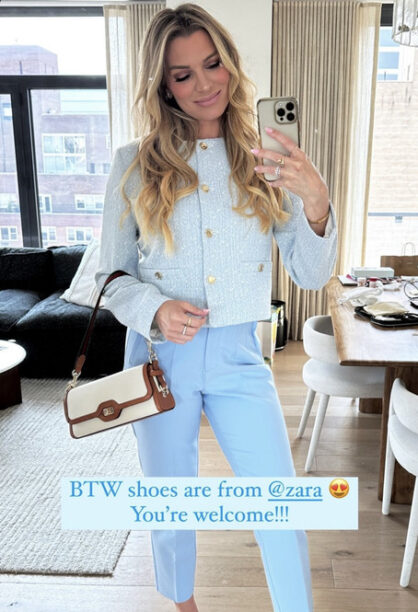 Lindsay Hubbard's Blue Tweed Jacket