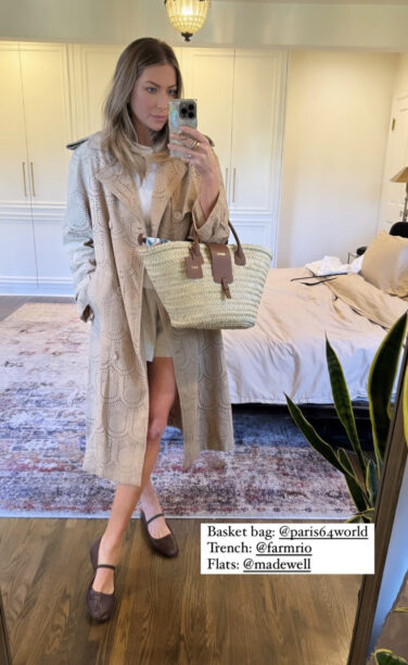 Stassi Schroeder's Brown Ballet Flats