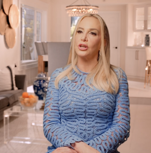 Shannon Beador's Blue Crochet Confessional Dress