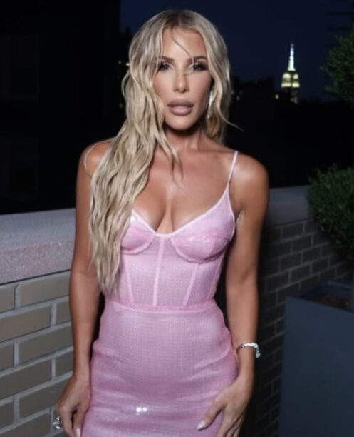 Tracy Tutor's Pink Sequin Dress on WWHL